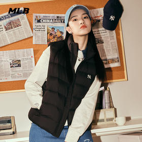 【限时秒杀】MLB男女情侣镂空大logo时尚羽绒马甲休闲23秋季新款3ADVB0336