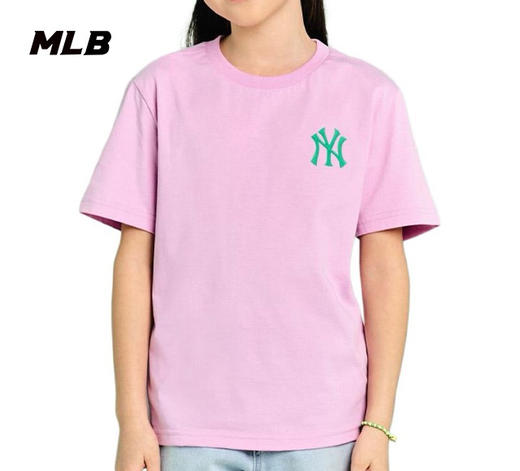 MLB儿童男女童糖果色小标撞色简约宽松透气短袖7ATSJ0333 商品图0