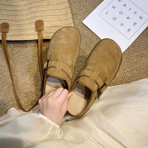 泉州女鞋 复古勃肯鞋外穿拖鞋女懒人一脚蹬单鞋1960 商品图4