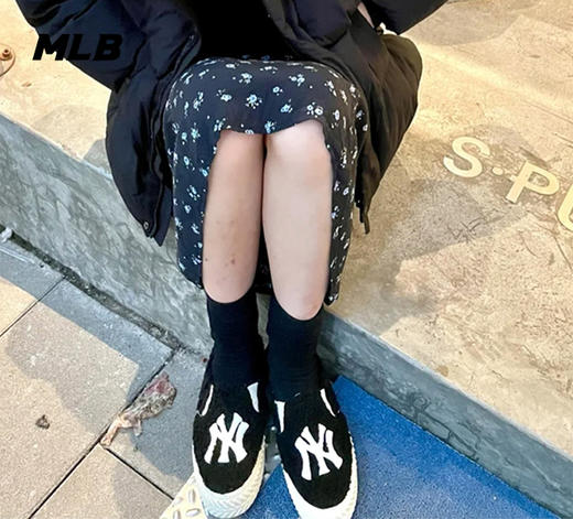 【一口价】MLB男女同款毛绒摇粒绒保暖半拖3AMUUD216【微瑕商品介意勿拍，无货退款】 商品图1