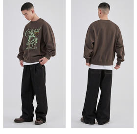 Covernat韩国潮牌套头卫衣男女涂鸦印花宽松oversize小众高街CO2201CR09