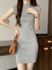 【简约百搭】小个子修身小众弹力包臀裙新款无袖简约百搭显瘦针织连衣裙女。ry 商品缩略图3