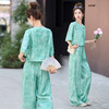 新中式国风套装，轻奢气质复古盘扣时尚洋气阔腿裤两件套HR-YQH9235-1 商品缩略图3