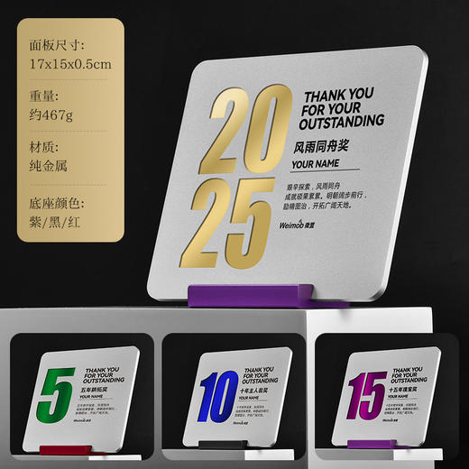 创意金属奖牌定制迷你桌面小奖牌年会活动颁奖科技设计感奖牌定制 商品图13