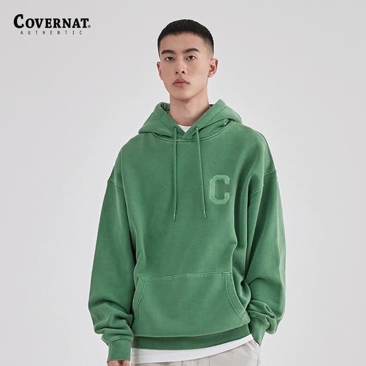 Covernat卫衣男女同款春秋C字母刺绣连帽套头上衣休闲CO0000HD01 商品图1