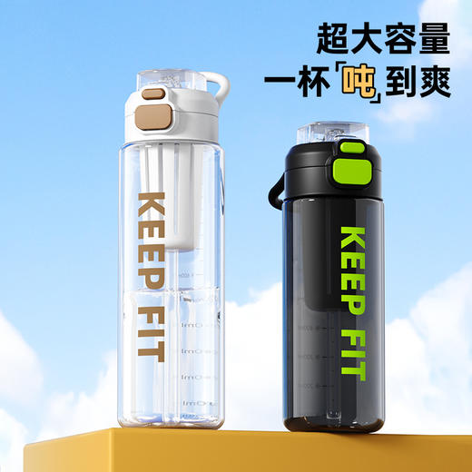 【你的喝水新搭子】塑料水杯便携学生新款男女高颜值情侣防摔外出tritan泡茶随行杯子。ry 商品图1