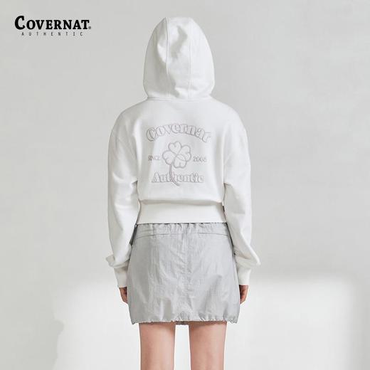 covernat韩国潮牌露脐带帽拉链外套女甜酷潮流时尚短外套2024春夏CO2401HZ70 商品图3