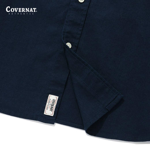 covernat韩国潮牌C刺绣LOGO 宽松亲肤亚麻衬衫2024春夏新品CO2401SH06 商品图4