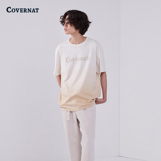 covernat韩国潮牌男女情侣同款染色短袖潮流时尚T恤2025春CO2402ST01 商品图2