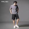 PINLI品立2025夏季新款暗纹宽松直筒短裤男士潮流休闲百搭五分裤B252117090 商品缩略图1