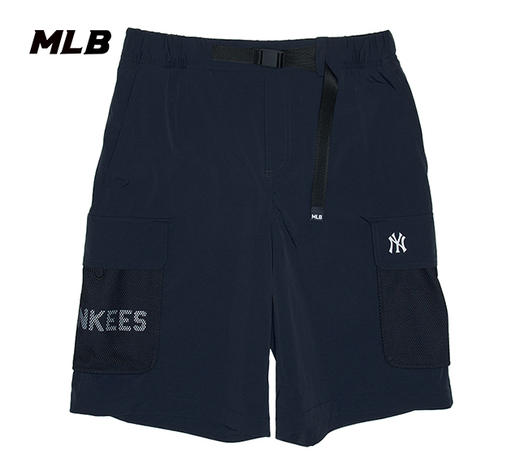 MLB男女同款小标可调节25春夏新款梭织短裤3ASMB1053 商品图2