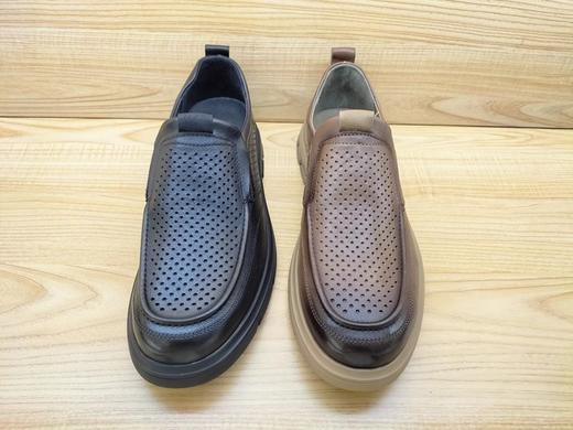 夏季新款豪行真皮男鞋13259525平底冲孔透气舒适休闲凉鞋 商品图2