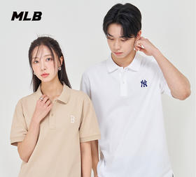 【一口价】MLB男女同款小标立领简约款短袖T恤3APQB0143【无货退款】