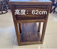 龙福胡桃木单抽茶水柜 胡桃木小圆桌胡桃木小茶桌 商品图2