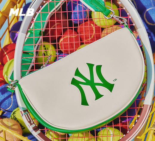 MLB女款大标拼色款西瓜包斜挎包3ACRS033N 商品图3