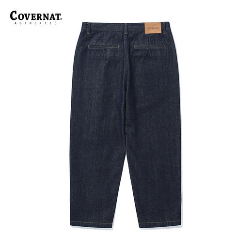 covernat韩国潮流时尚双褶宽松松紧腰阔腿牛仔长裤2024春夏新品CO2401PT06 商品图1