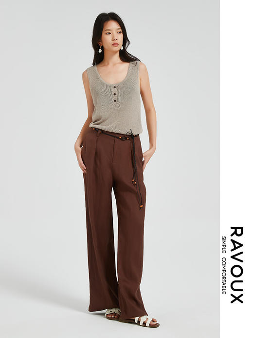 272169928度假风亚麻长裤 商品图2