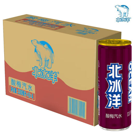 北冰洋 酸梅汽水330ml*24罐 果汁碳酸饮料整箱 商品图0