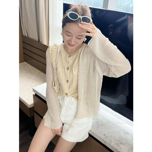 2506505    超美系带 镂空开衫 商品图7