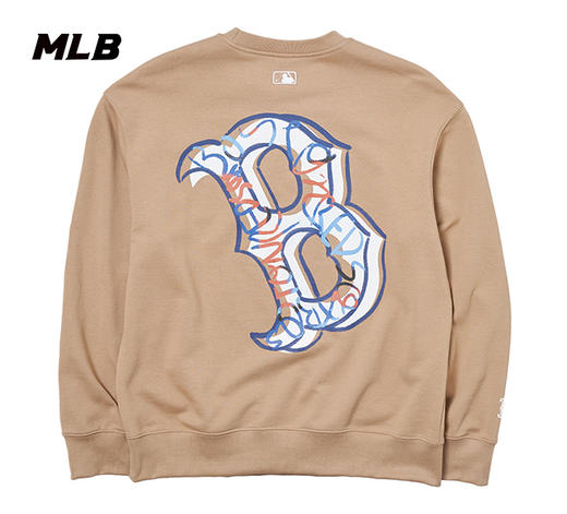 MLB男女同款背标大LOGO涂鸦风套头卫衣3AMTB1344 商品图3
