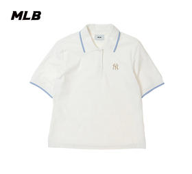 MLB男女同款立领小标简约款POLO衫T恤3FPQM0353