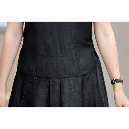 丁摩 香云纱时尚收腰小背心百搭真丝背心2215 商品图3