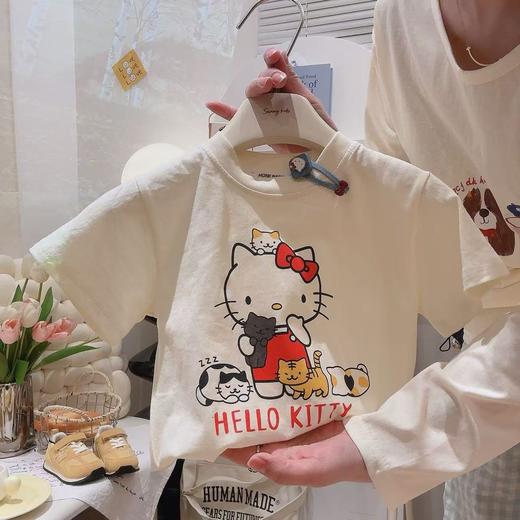 【清新可爱的设计，适合各种场合穿搭~】夏款女宝宝时尚潮流印花 KT猫短袖 新款时尚休闲上衣-QQ 商品图6