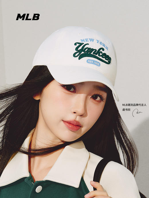 MLB春夏24年新款三色草书队标学院系列软顶可调节棒球帽3ACPVL24N 商品图0