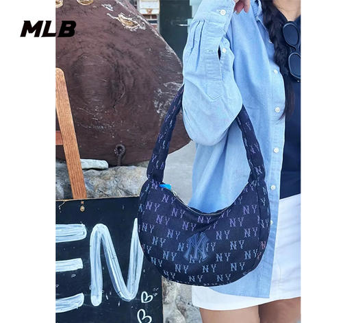 MLB新款24秋冬经典渐变色老花腋下包3ABQM024N 商品图1