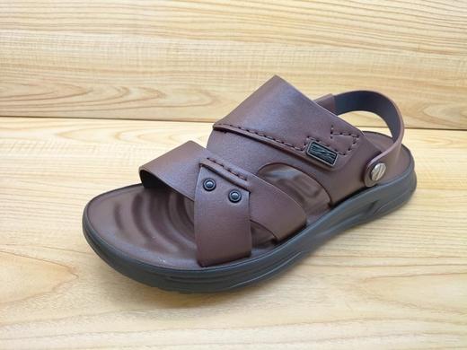 夏季新品豪行14255650纯牛皮平底男士沙滩鞋露趾凉鞋 商品图0