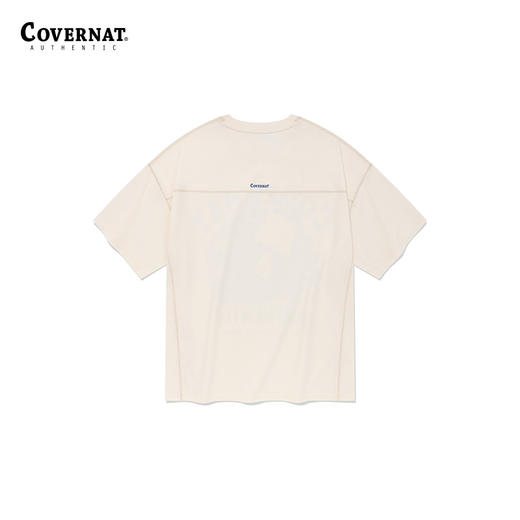 covernat韩国潮牌圆领T恤布罗肯船短袖时尚舒适全棉2025春CO2402ST11 商品图1