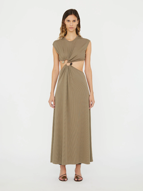 Christoper Esber - S-Buckle Tank Dress - Eucalypt - 女装 - 连身裙 - 棕绿色