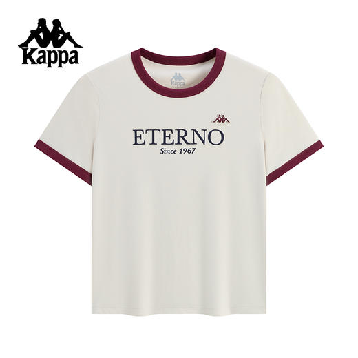 Kappa卡帕背靠背短袖女款2025新款夏季运动休闲凉感t恤索罗娜上衣K0F62TD22 商品图1