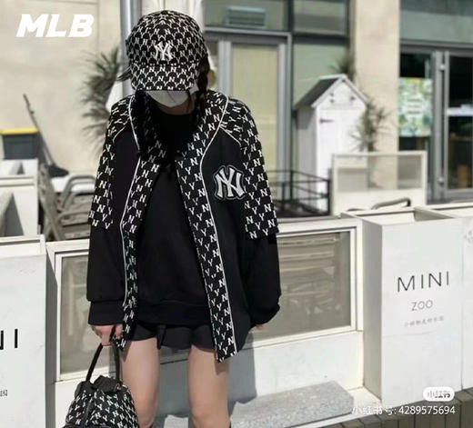 MLB男女同款老花描边款短袖时尚透气棒球服3ABSM0121【无货退款介意勿拍】 商品图1