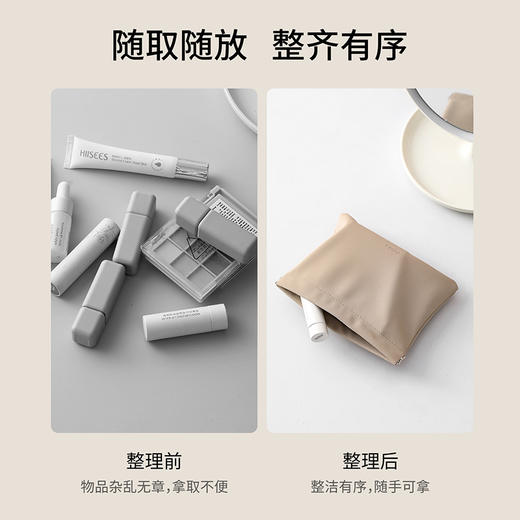 Fasola化妆收纳包旅游出行便携补妆数据线耳机线口红收纳分格收纳 商品图1