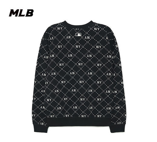 【一口价】MLB男女情侣钻石老花圆领套头卫衣刺绣logo23秋季新款3AMTM0134【无货退款介意勿拍】 商品图2