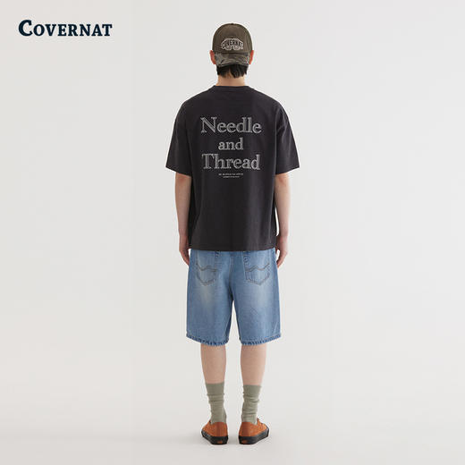 Covernat韩国潮牌印花T恤男女同款休闲宽松短袖2025夏季新CO2502ST13 商品图1