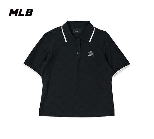 MLB男女同款立领小标简约款POLO衫T恤3FPQM0353 商品图2