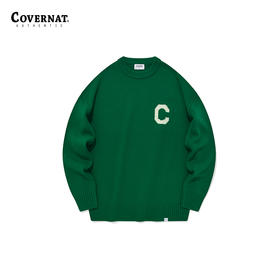 Covernat冬季新品LOGO水手领针织衫情侣款套头毛衣CO2303KT06