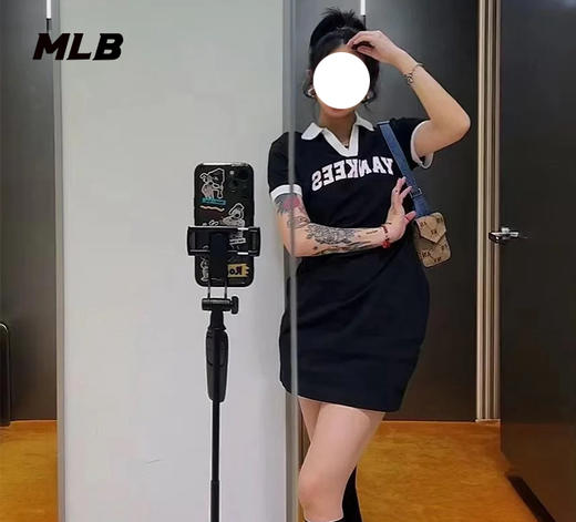 【潮牌清仓】MLB字母标女款立领连衣裙3FOPV0143【无货退款介意勿拍】 商品图0