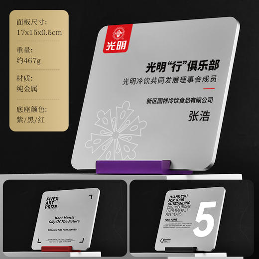 创意金属奖牌定制迷你桌面小奖牌年会活动颁奖科技设计感奖牌定制 商品图11