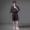 PINLI品立2025夏季新款暗黑系潮流男士宽松连体短裤纯色休闲套装B252117091 商品缩略图5