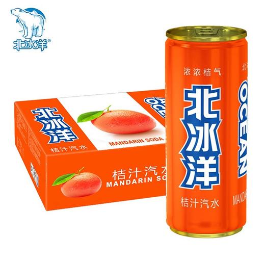 北冰洋 桔汁汽水330ml*24罐 果汁碳酸饮料整箱 商品图6