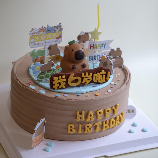 卡皮巴拉主题生日蛋糕 商品图1