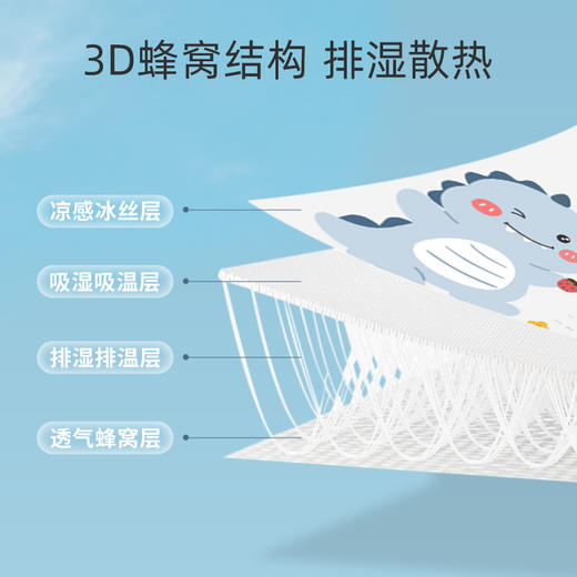 贝肽斯婴儿枕头夏季透气宝宝0-6个月以上吸汗云片枕儿童冰丝凉枕 商品图2