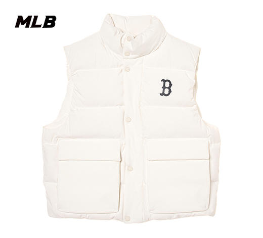 MLB男女同款背标大LOGO镂空标羽绒马甲3ADVB0146 商品图4
