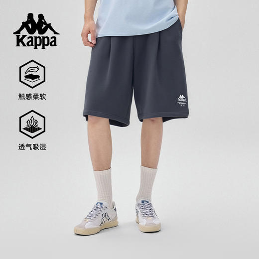 Kappa卡帕背靠背运动短裤男2025夏季新款休闲宽松透气纯棉五分裤KPCICDY61 商品图0