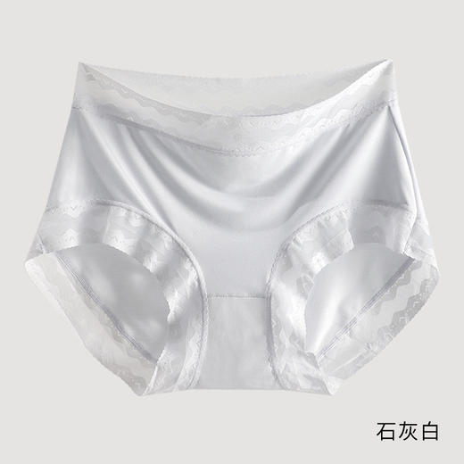 雀说 3条80S兰精莫代尔女士内裤女蕾丝中腰透气三角内裤186011 商品图6
