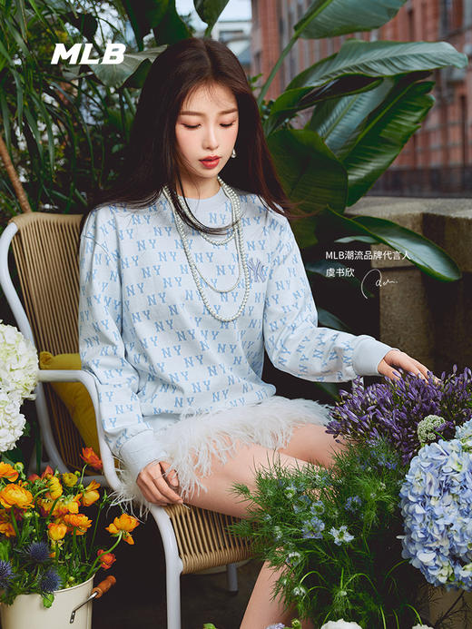 MLB虞书欣同款满印老花套头卫衣3AMTM0241 商品图1