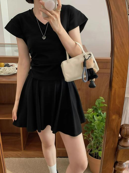 韩系纸片人休闲套装 | 抽绳+裙摆设计，小肚子都能藏住（亲测有效！） 商品图3